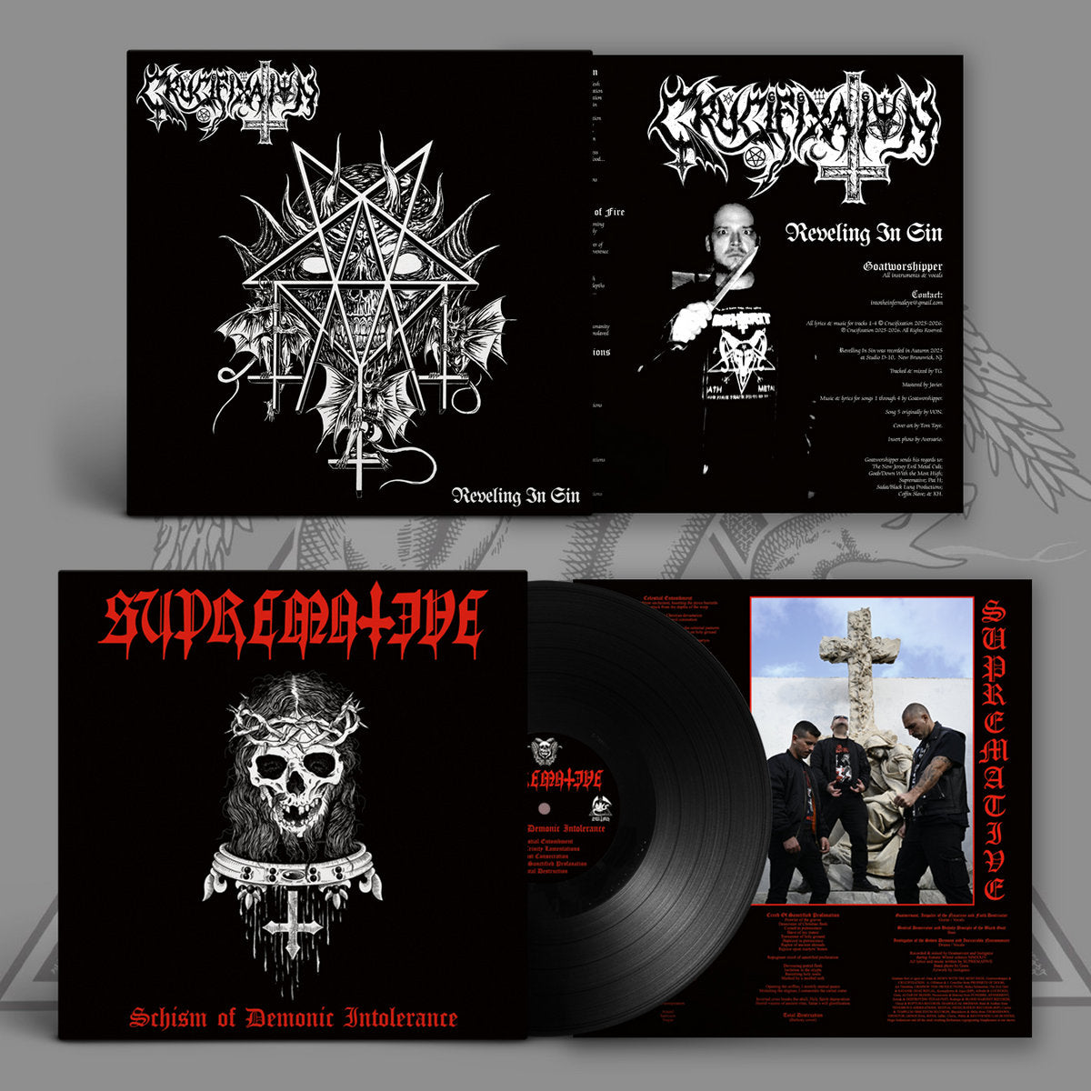 Supremative/Crucifixiation - Schism of Demonic Intolerance / Reveling In Sin LP