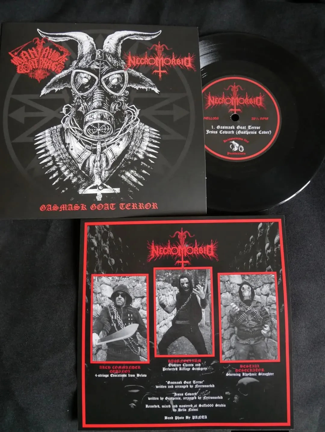 Uraniavore Goatphago/Necromorbid - Gasmask Goat Terror 7"