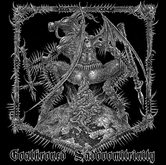 Sadomortuary/Uraniavore Goatphago/Vomitvulva - Goathroned Sadovomitrinity CD